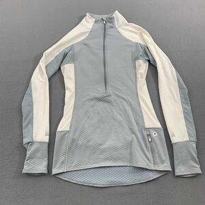 Athleta Sweatshirt Womens XS Running Active 1/2 Pullover Gray Reflective